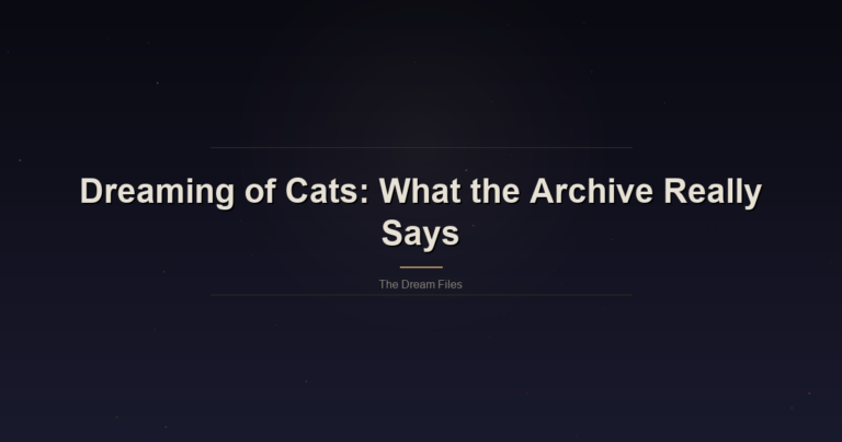 Dreaming Of Cats: What The Archive Really Says