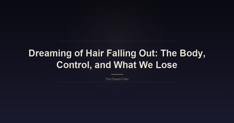 Dreaming Of Hair Falling Out: The Body, Control, And What We Lose