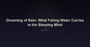 Dreaming of Rain: What Falling Water Carries in the Sleeping Mind