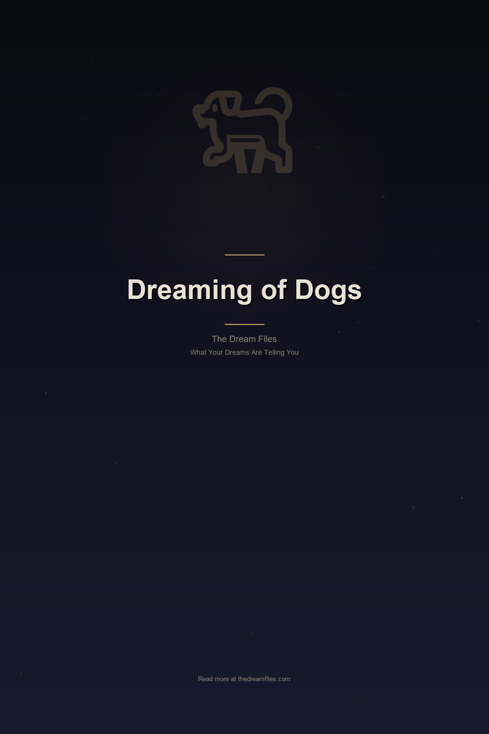 Dreaming of Dogs: What Your Sleeping Mind Is Really Processing — Pinterest Pin