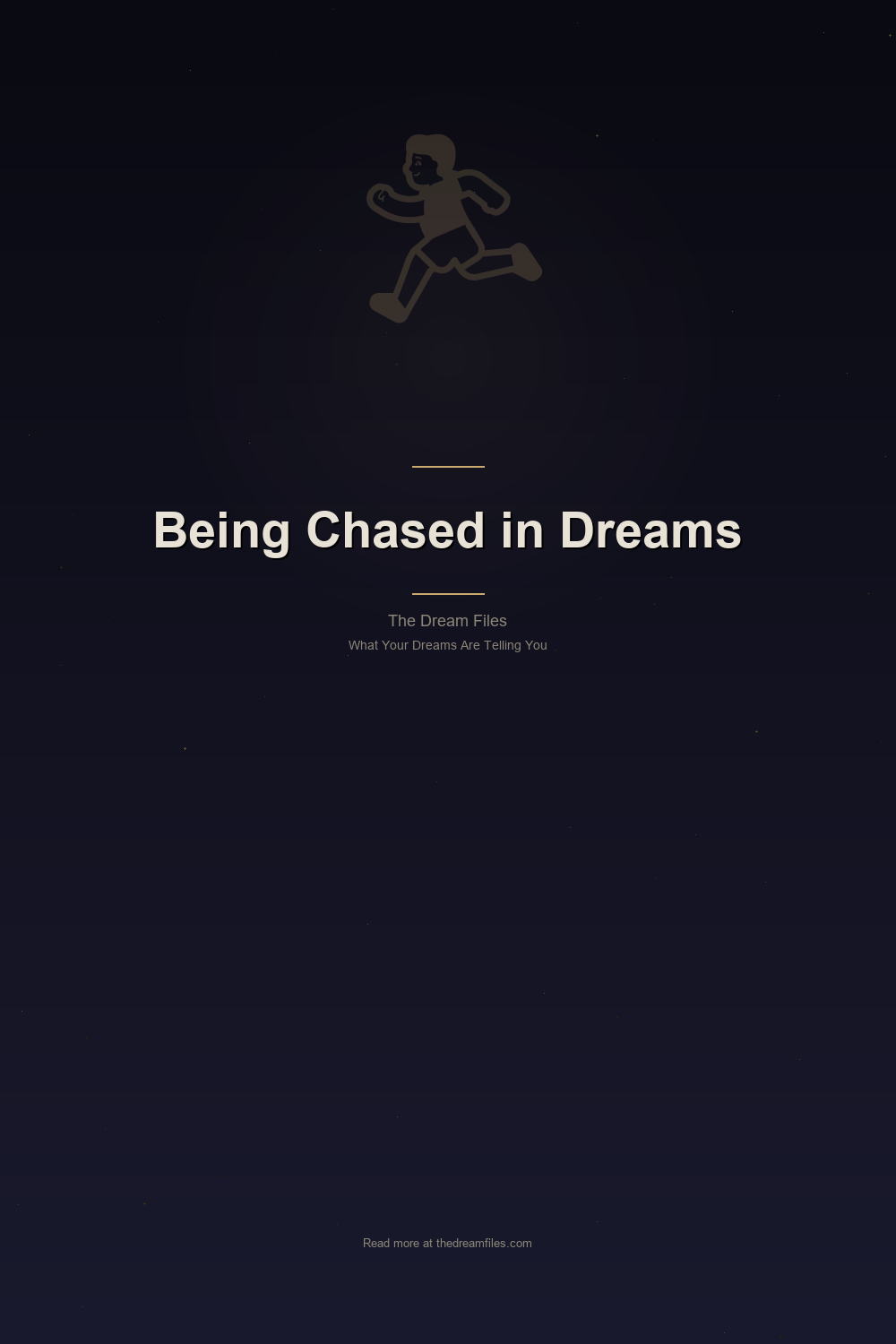 Being Chased in Dreams: The Most Universal Human Nightmare — Pinterest Pin