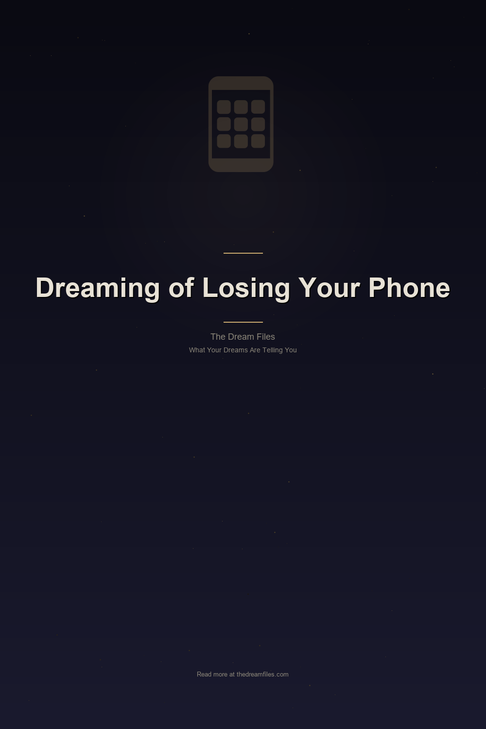 Dreaming of Losing Your Phone — Pinterest Pin