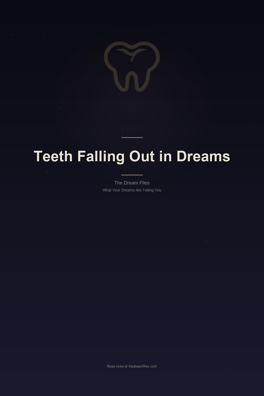 Teeth Falling Out in Dreams: The Most Universal Dream — Pinterest Pin