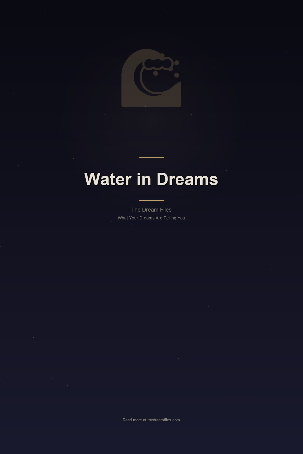 Water in Dreams: What the Archive Shows — Pinterest Pin