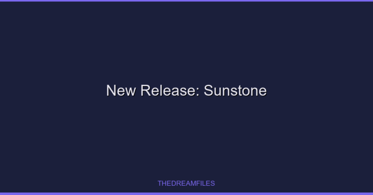 New Release: Sunstone